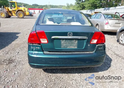 2001 Honda Civic Lx z USA, uszkodzony, nr VIN 2HGES16581H524942